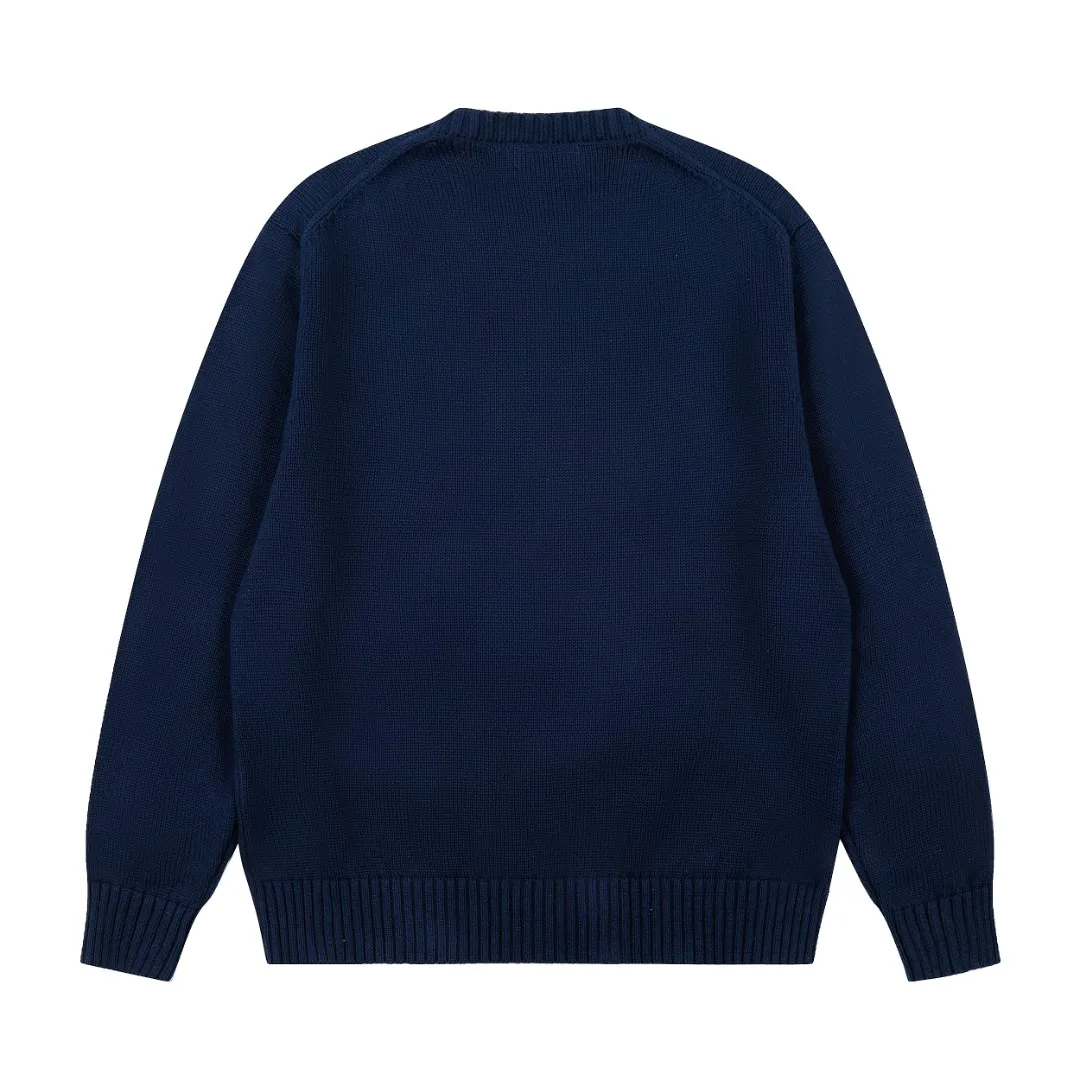 P470 Top quality" Style number: DS884# (not off the shelves all year round) [Ralph Lauren heavy industry bear golf autumn and winter couples knitted crew neck sweater] ✅Ralph Lauren Ralph Lauren classic basic bear heavy craftsman knitted sweater for men and women couples ✅Main supply platform live broadcast Wholesale entity Replacement when out of stock Not removed from shelves ✅ZP quality 1:1 version Scan the code to enter the GF website Counter quality ✅Detailed quality The only one in Guangzhou Imported quality cotton yarn Focus on high-end, cost-effective, and good quality. Needless to say, the version is restored to the original version. The maximum size can be worn up to 190 pounds. Loose, comfortable and stress-free. ✅The upper body is simple and easy to match. A must-have for men. Good-looking clothes are never picky. A must-have for couples. Recommended for wardrobe. Size: S-XL Color: Navy